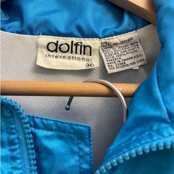 Vintage Dolfin Tracksuit M | Blue Pink Windbreaker Set, 80s 90s Retro Vibes - Picture 4 of 13